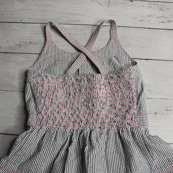 Cherokee Girl's Sundress Size XS Smocked Seersucker Tiered - Picture 7 of 7